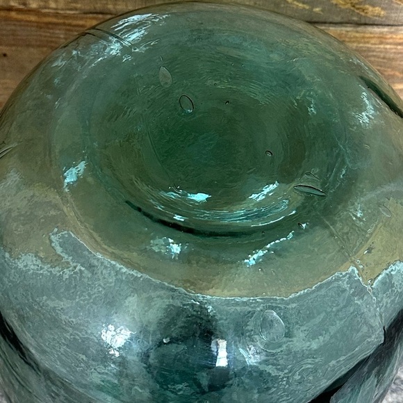8 Liter Demijohn, Viresa Green Glass Bottle Jug Vintage Antique Carboy - Picture 8 of 16